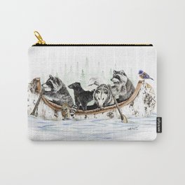 " Critter Canoe " wildlife rowing up river Carry-All Pouch