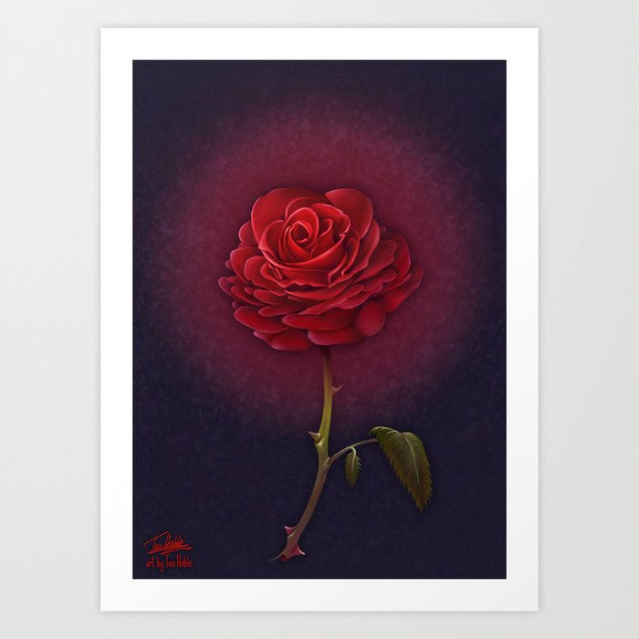 Beauty And The Beast Enchanted Rose Art Print By Teohoble Society6