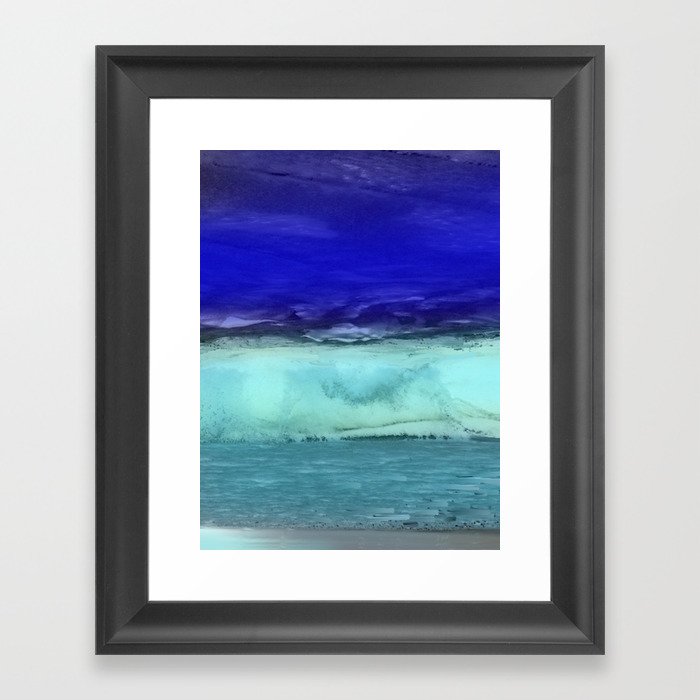 Midnight Waves Seascape Framed Art Print