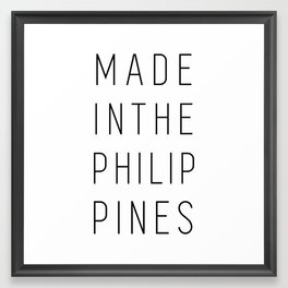 Made in the Philippines Minimalist Line Art Framed Art Print