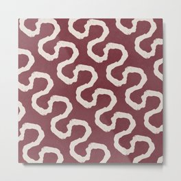 Snakes on red #671 Metal Print | Powerful, Bordo, Minimalist, Composition, Painting, Perfect, Minimal, Sofa, Contrast, Color 