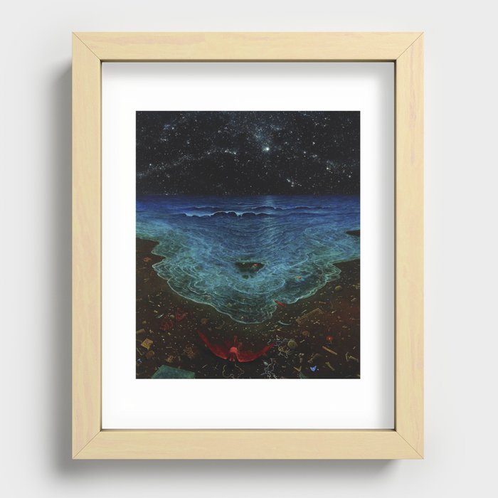 Untitled (Ocean), by Zdzisław Beksiński Recessed Framed Print