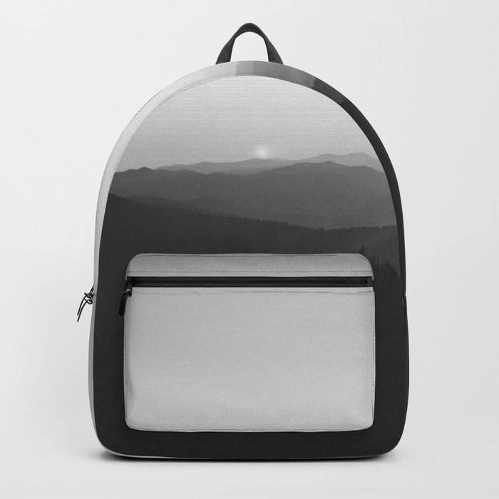 Sun on the Hill (Black and White) Backpack