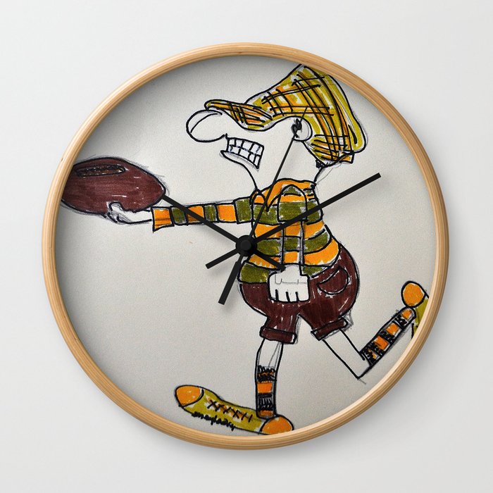 rugby player Wall Clock