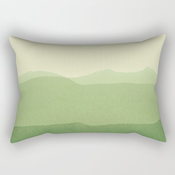 gradient landscape green Rectangular Pillow
