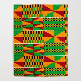 Kente African Print Pattern Poster