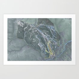 Panorama Trail Map Art Print