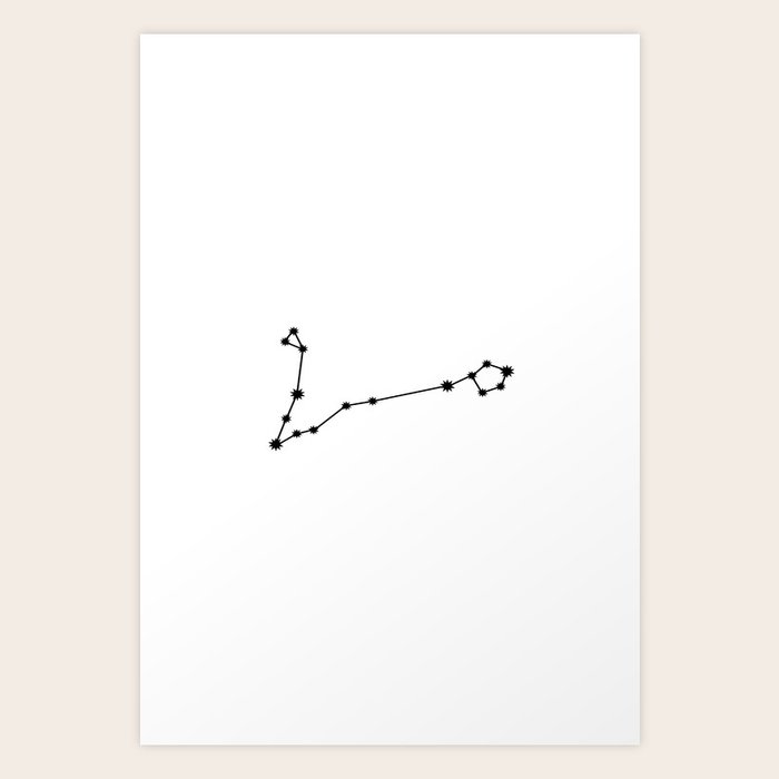 Pisces Star Sign Black White Art Print By Beyondtheclouds Society6