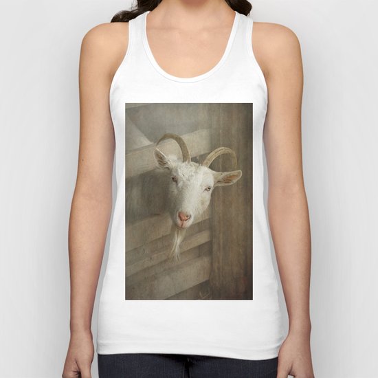The curious goat Unisex Tank Top