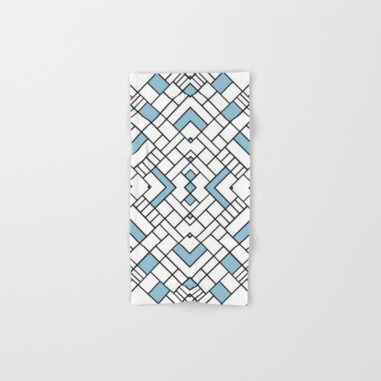PS Grid 45 Sky Blue Hand & Bath Towel