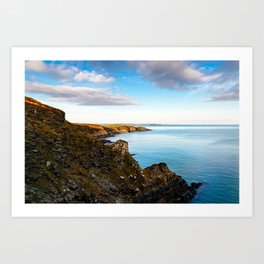 Scenic view of cliffs in Ireland Art Print