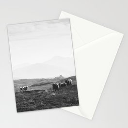 Highland Cattle Black & White Stationery Cards
