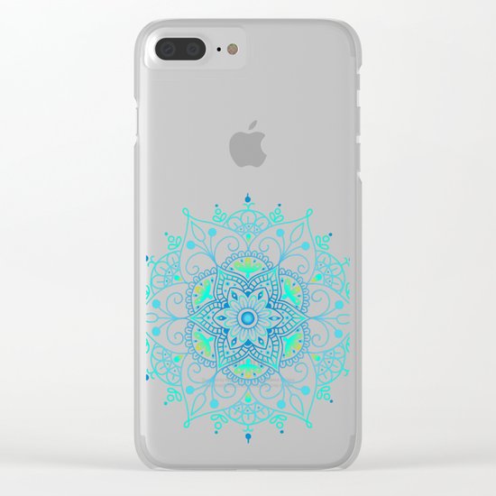 Mandala_Cerulean Clear iPhone Case