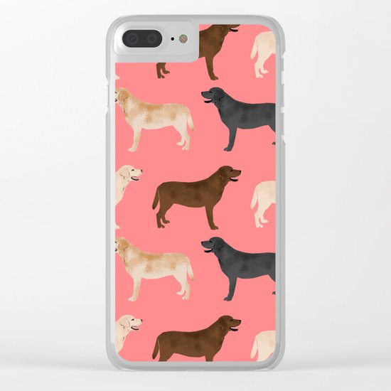 Labrador retriever coats of all colors dog breed pet portraits dogs pets unique pet themed gifts Clear iPhone Case