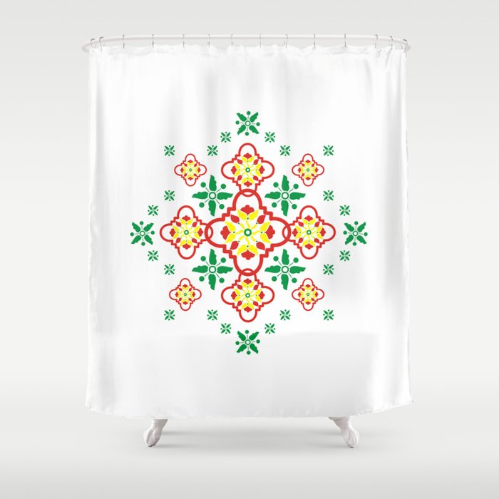 Batik Tjeplok Kantel Shower Curtain