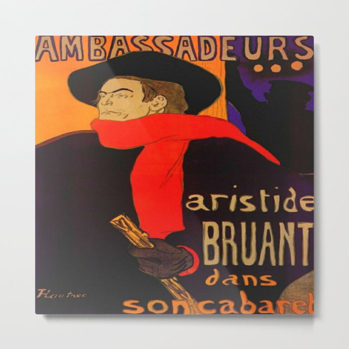 Henri de Toulouse-Lautrec - Ambassadeurs Aristide Bruant Metal Print