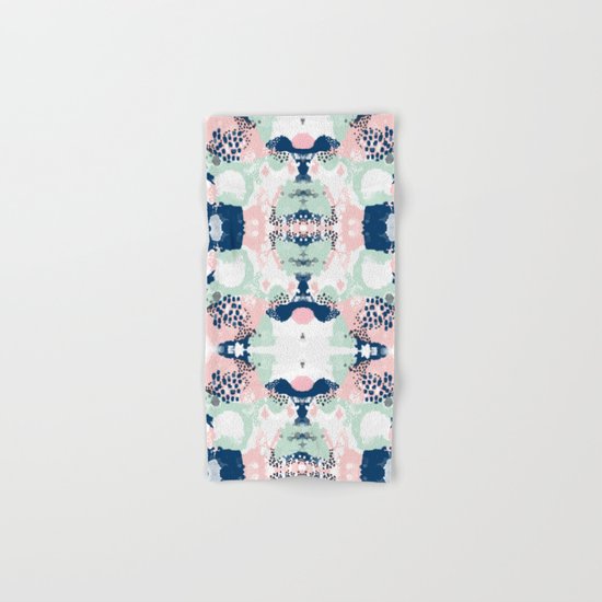 Kimmie - abstract painting modern hipster trendy urban city painterly boho home college dorm decor Hand & Bath Towel