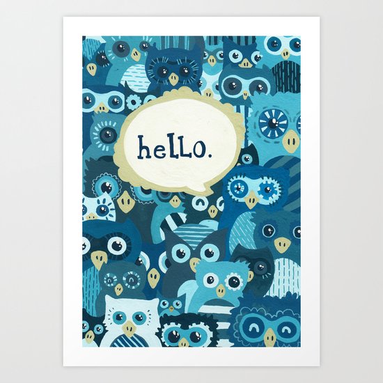 Hellowls Art Print