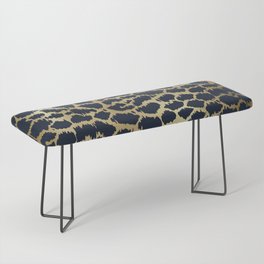 Exotic Cheetah Prints in Navy and Gold Bench