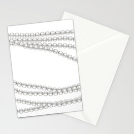 White Pearl Beaded Necklace Stationery Cards