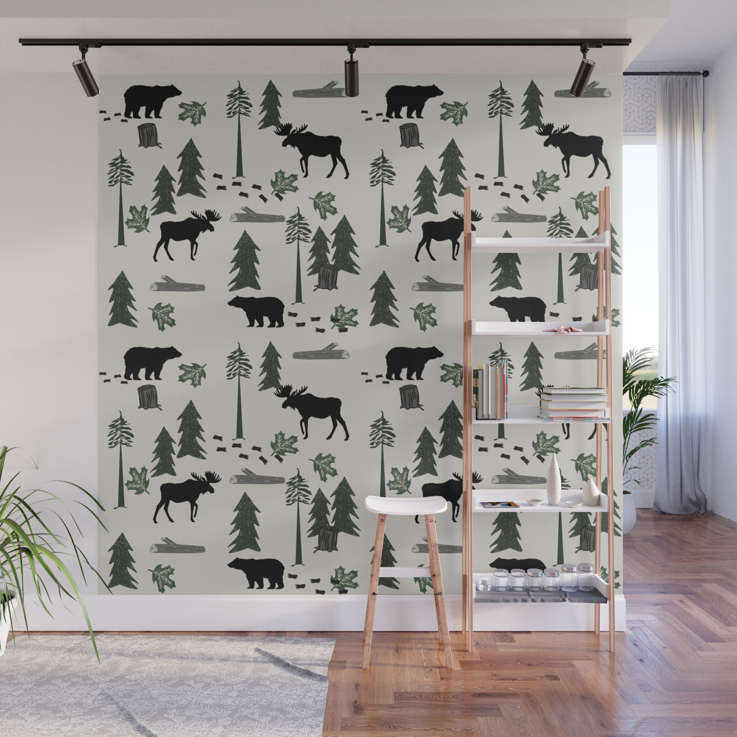 woodland mural nursery