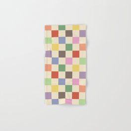 Colorful Checkered Pattern Hand & Bath Towel