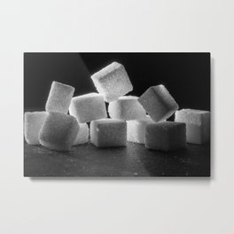 Sugar Cubs black and white photography - photographs for kitchen and dinning room wall decor Metal Print