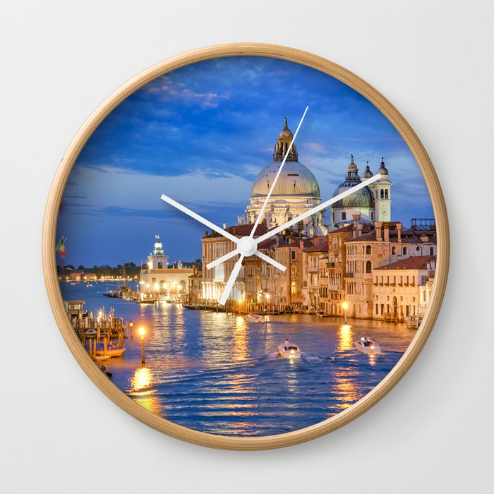 Venice Canal - A colorful present for someone who loves Italy, Italian city and culture and gondola! Wall Clock