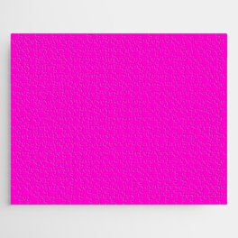 BRIGHT MAGENTA COLOR. Vibrant Pink Solid Color Jigsaw Puzzle