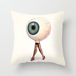 Eyeball Pin-Up Throw Pillow