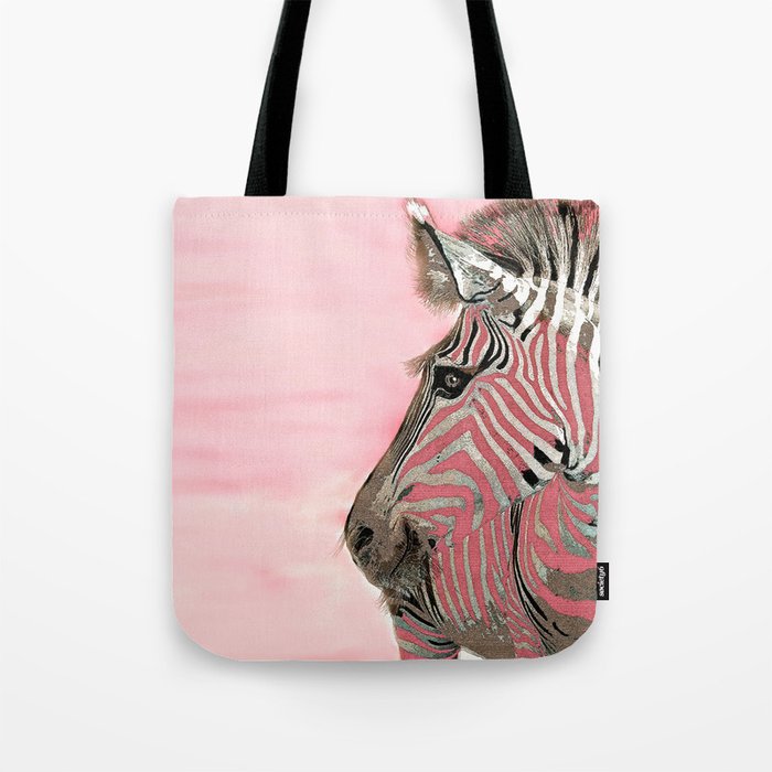 Zebra Pink and White Tote Bag by Art is Wonderful | Society6