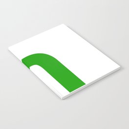 letter H (Green & White) Notebook