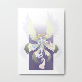 Radiant Rainbow Seraph Metal Print | Ribbon, Flight, Pastel, Fly, Divine, Seraphim, Holy, Float, Sci-Fi, Radiant 
