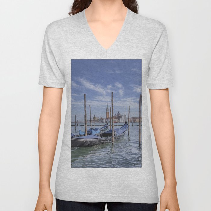 Venice Italy San Giorgio Maggiore V Neck T Shirt