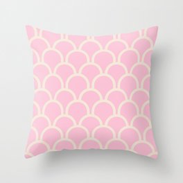 Scallop Pink Throw Pillow