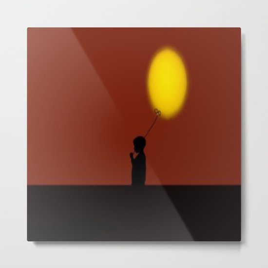 Sun Balloon Metal Print