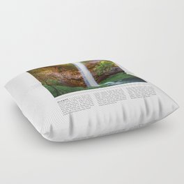 Colorful Waterfall in Oregon Floor Pillow