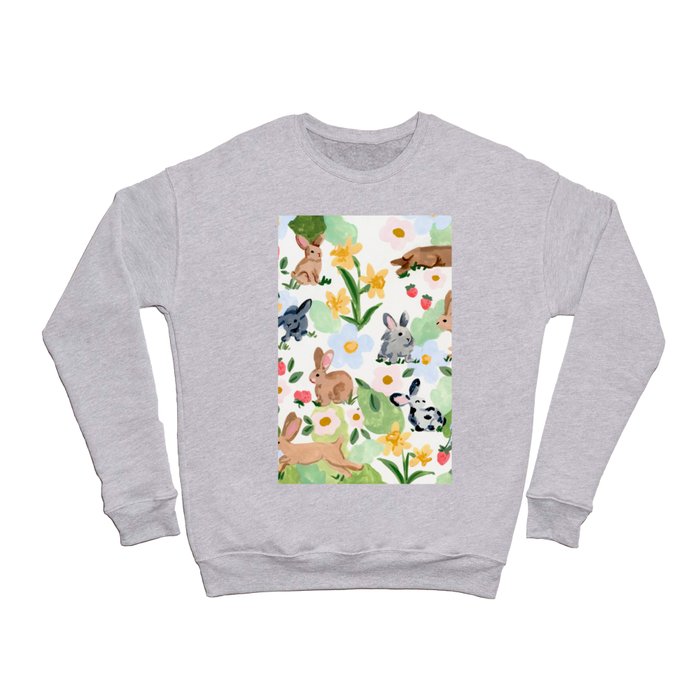 Rabbits and Strawberries Crewneck Sweatshirt