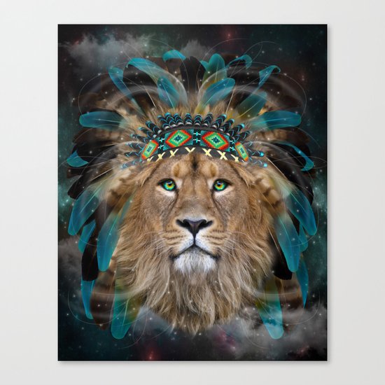 Fight For What You Love (Chief of Dreams: Lion) Tribe Series Canvas Print