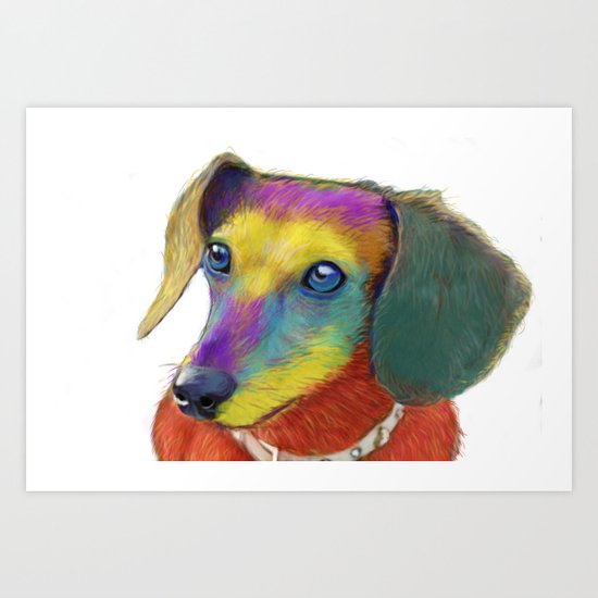 Dachshund Dog Art Print