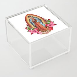 Our Lady of Guadalupe with roses Acrylic Box