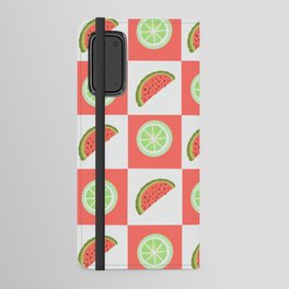 Tropical fruit watermelon and lime pattern print  Android Wallet Case