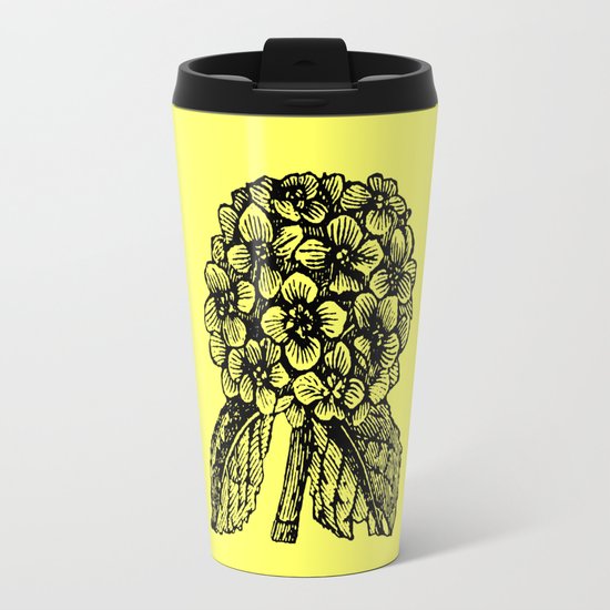 Yellow Hydrangea Travel Mug