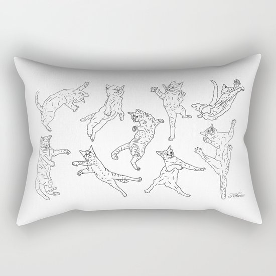 Flying Cats Rectangular Pillow