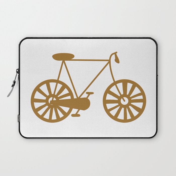Brown Road Bike Lover Print Pattern Laptop Sleeve