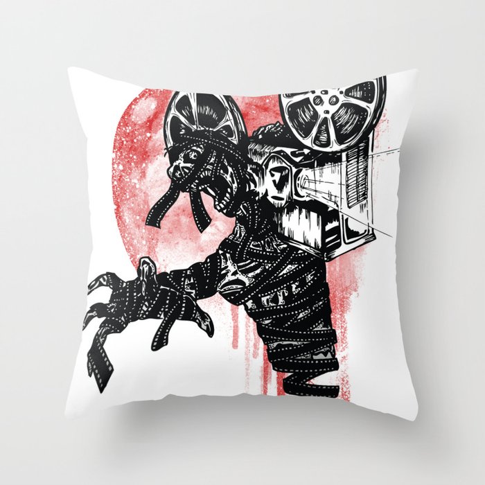 A Film By The Mummy Throw Pillow