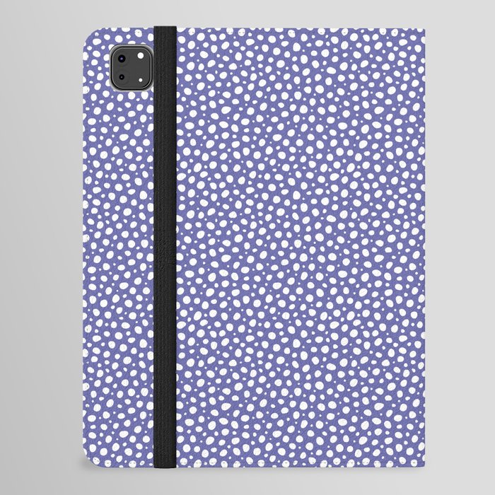 Small Tiny Purple and White Polka Dots iPad Folio Case