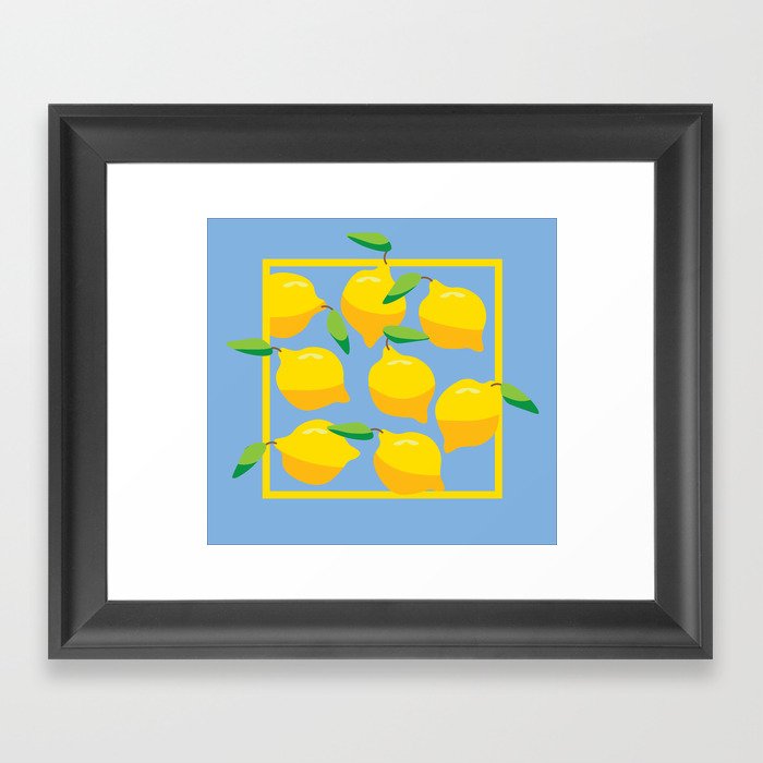 Funky Lemons Framed Art Print