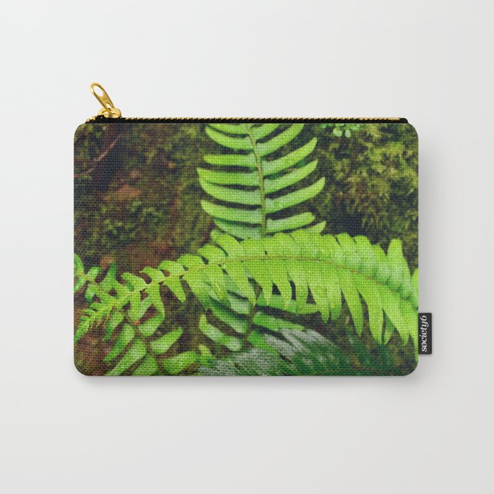 Tropical rain falling on fern leaves Carry-All Pouch