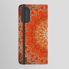 Detailed Orange Boho Mandala Android Wallet Case